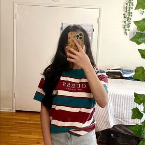 Guess striped crew neck t-shirt